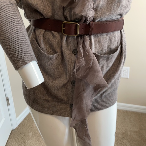 Elizabeth and James Kyra oversized deep V-neck long  button down cardigan 2 NWOT - Picture 6 of 10